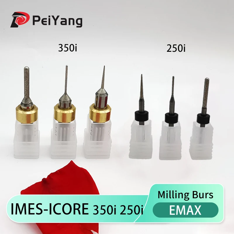 Фото Фрезы IMES-ICORE 350i 250i для зуботехнических лабораторий, для обработки литиевого дисиликата, NC D6, шлифовальные сверла, инструменты 2.5, 1.0, 0.6 №1