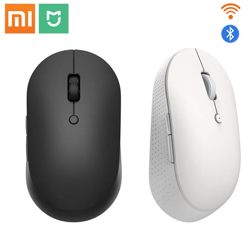 

Orignial Xiaomi Mi Wireless Dual-Mode Mouse Silent Ergonomic Bluetooth USB Side buttons Protable Mini Wireless Mouse for Laptop