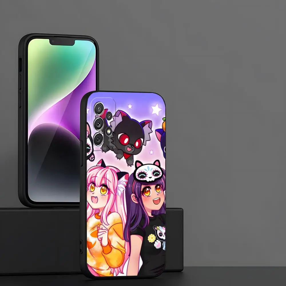 A-Aphmau Meow Anime-S Phone Case For Samsung Galaxy S25 S24 S23 S22 S21 FE A55 A54 A53 A52 A34 A32 A33 Cover
