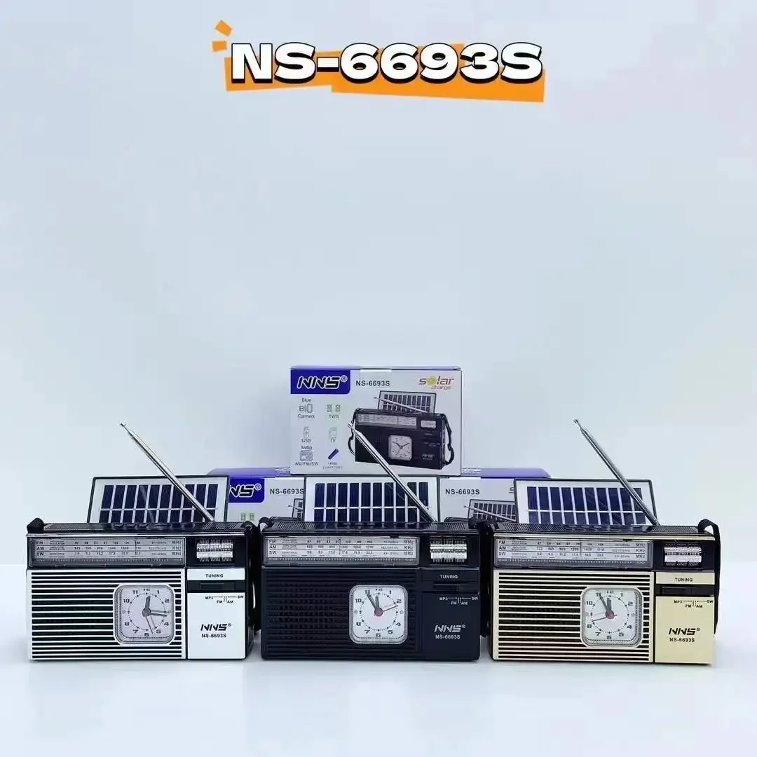 NNS NS-6693S FM AM SW перезаряжаемая радио беспроводной зубчатый динамик с USB SD TF Mp3-плеер