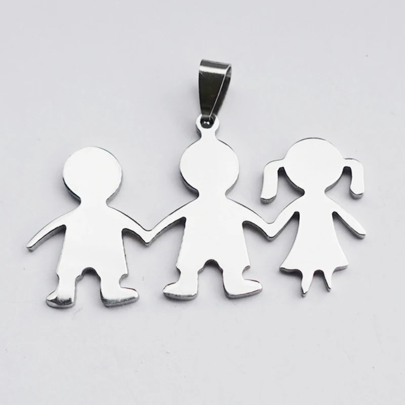 

12 Pieces Family Members Pendant Brother Sister Stainless Steel Boys Girl Charm Best Friends Diy Jewelry Component Wholesale