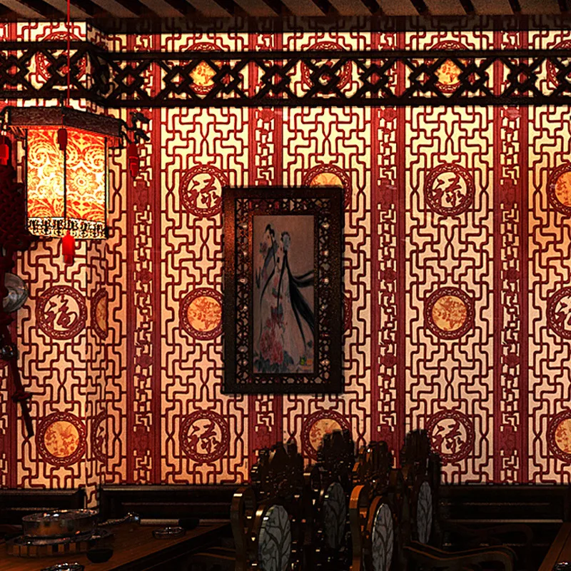 

Wallpap Chinese Classical Wallpaper Living Room Study Porch TV Background Wall Wallpaper Wallpaper for Bedroom Walls