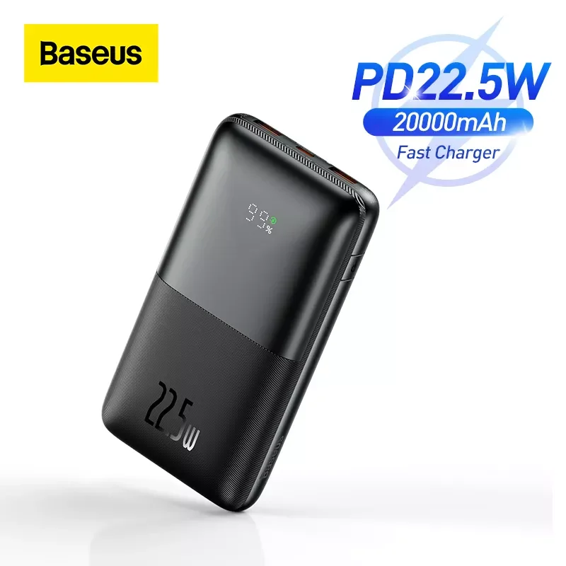 

NEW Baseus Power Bank 20000mAh Portable Charger PD 22.5W Fast Charging 10000mAh Powerbank External Battery For iPhone xiaomi Hua