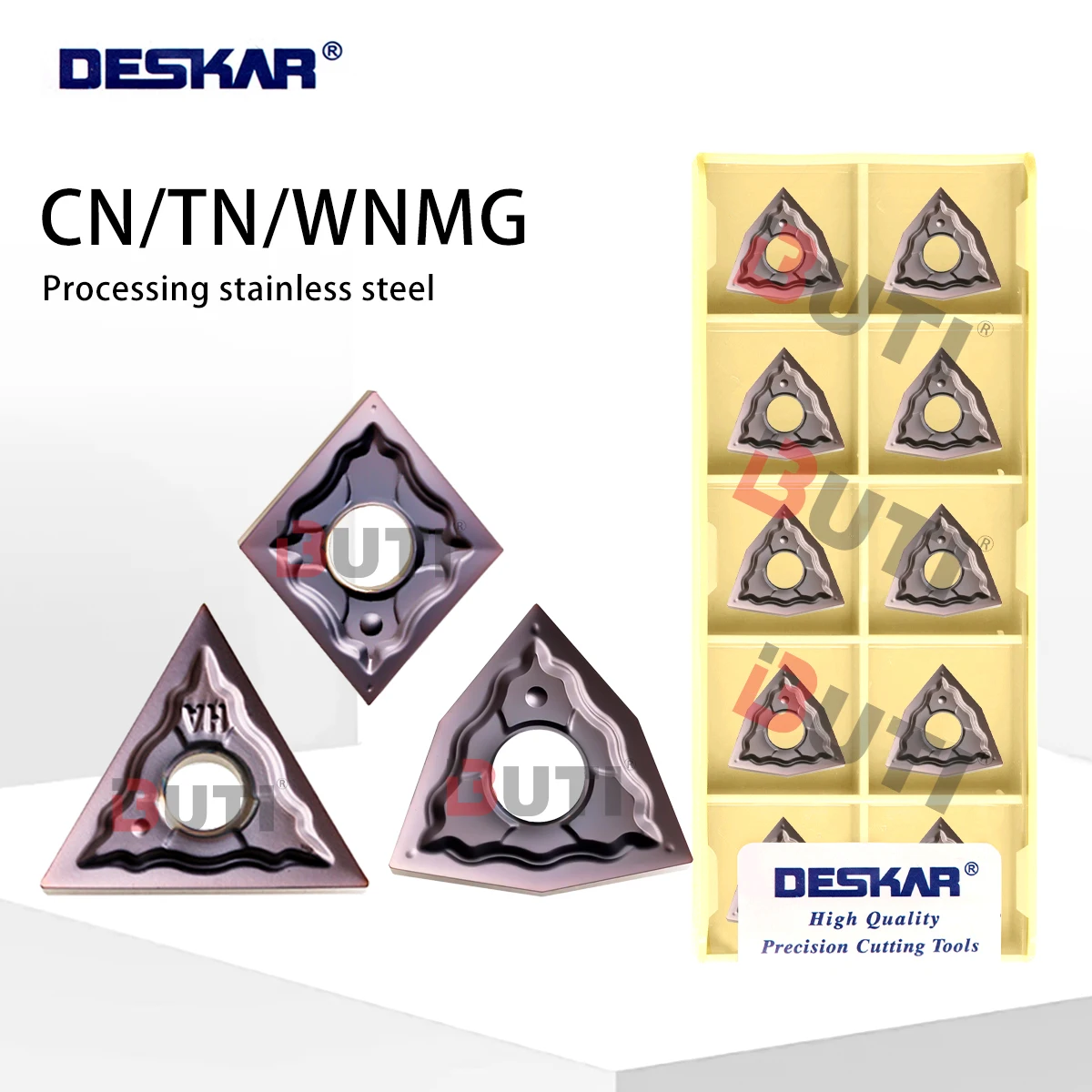 

DESKAR 100% оригинал TNMG160402 WNMG080402 CNMG120402 HA LF6018 Лезвия из твердого сплава Токарный станок с ЧПУ Инструмент для обработки нержавеющей стали