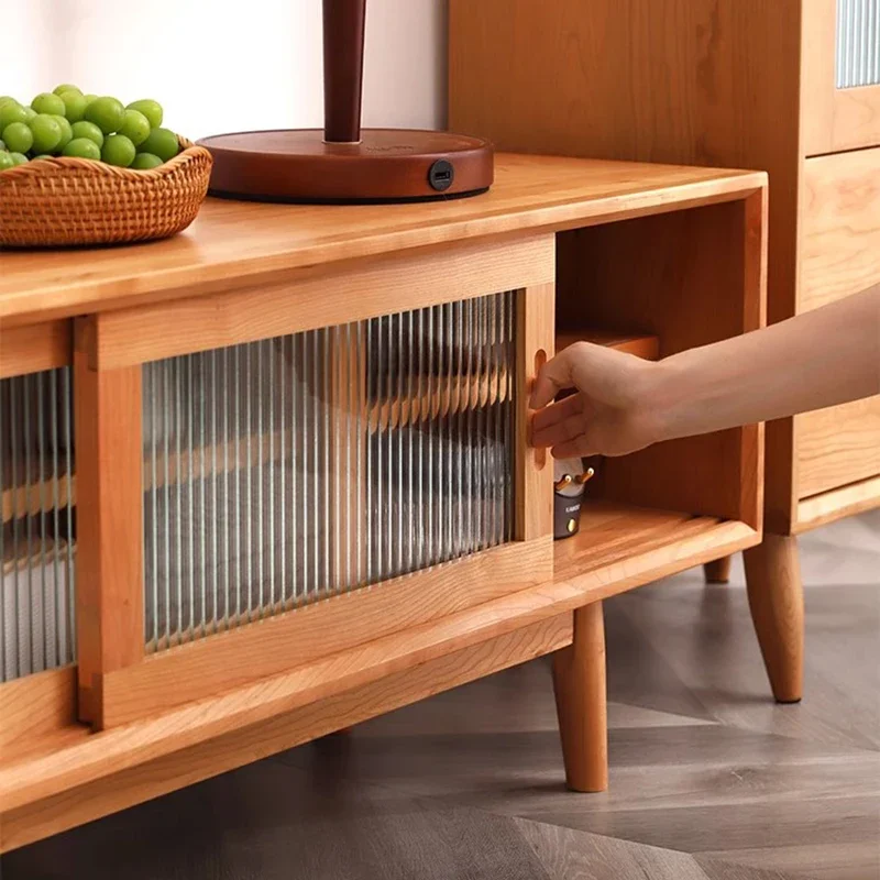 Простой дизайн деревянные подставки для телевизора с современным хранилищем в