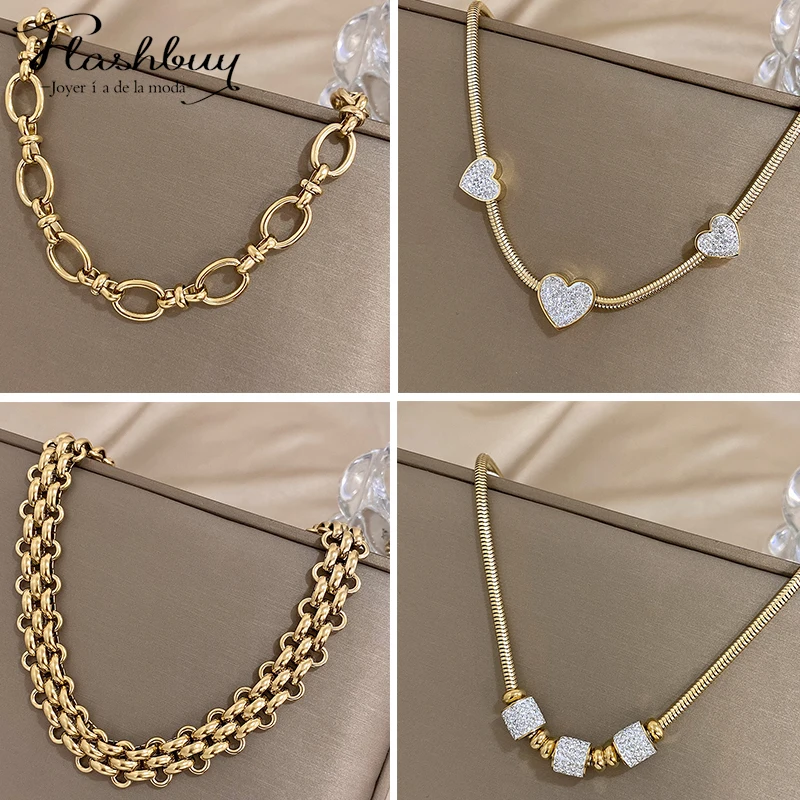 Женское ожерелье из нержавеющей стали с подвеской в виде шара