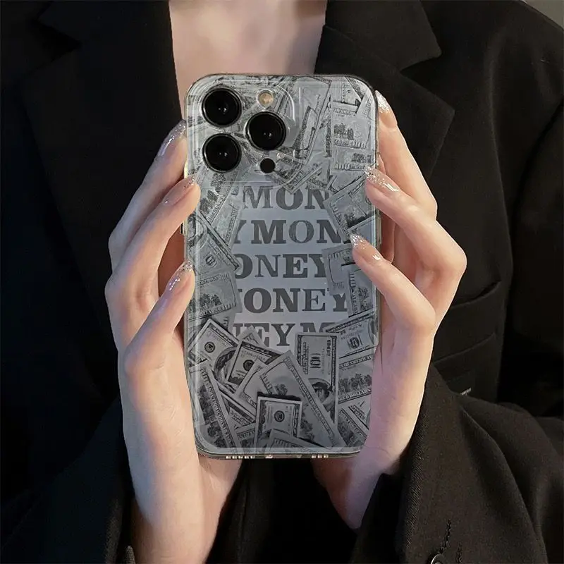 Новый модный прозрачный чехол в долларах США для Samsung A73 A72 A55 A52 A51 A50 A34 A35 A33 A32 A31 A30 A24