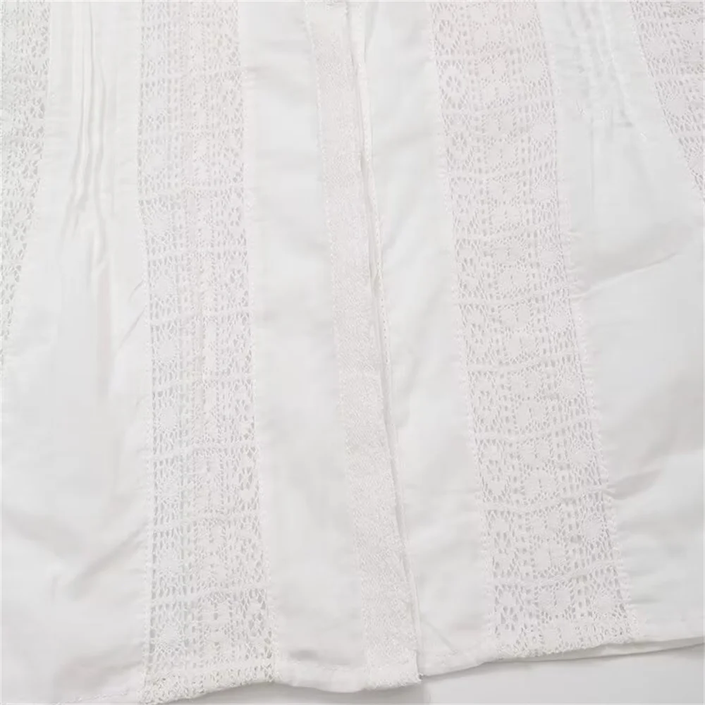 Zach Ailsa женская элегантная белая вязаная свободная повседневная рубашка с