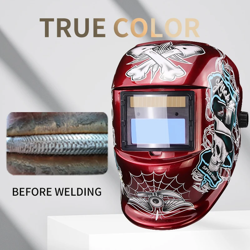 

Смарт-маска для сварки TIG MIG MMA MAG, щиток для сварки с литиевым аккумулятором и автоматическим затемнением, с фильтром, шлем сварщика