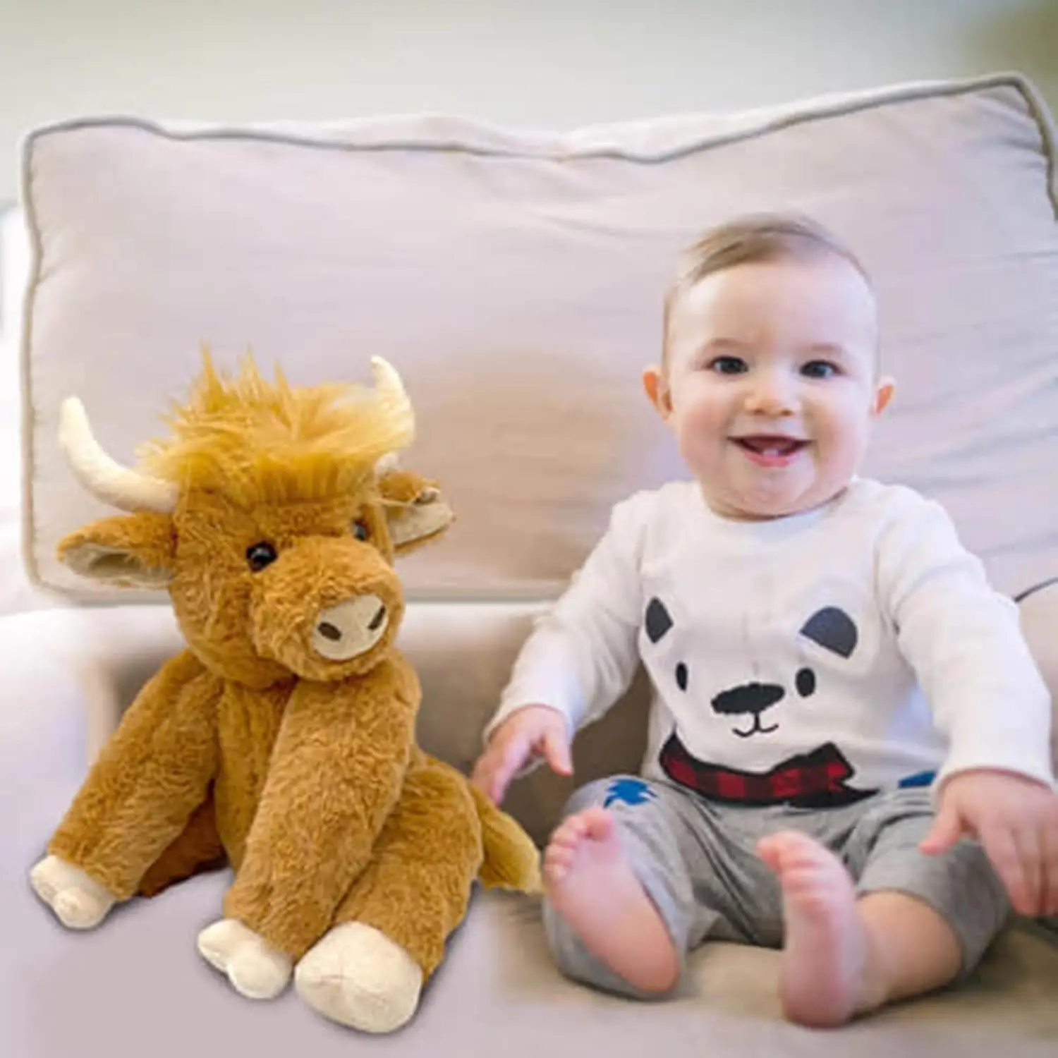 Плюшевая игрушка Highland Cow плюшевая Vianys Scottish с коровьим суставами подарки на день
