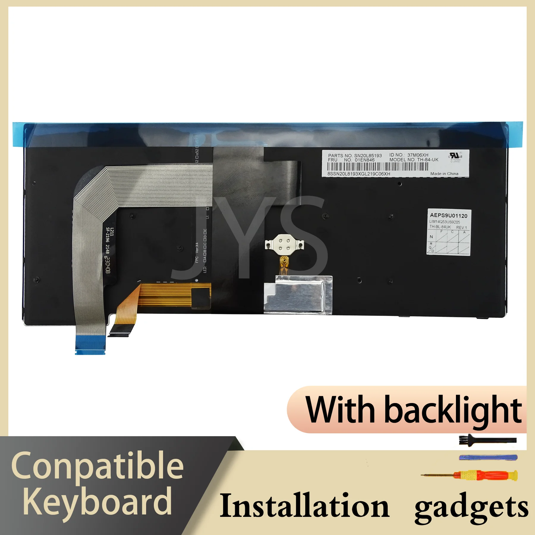 Фото Клавиатура с подсветкой для Lenovo ThinkPad T470S 01EN682 01EN641 SN20L82077, раскладка CAFR IT LA NO NORD PT SE SI TR UK US №5