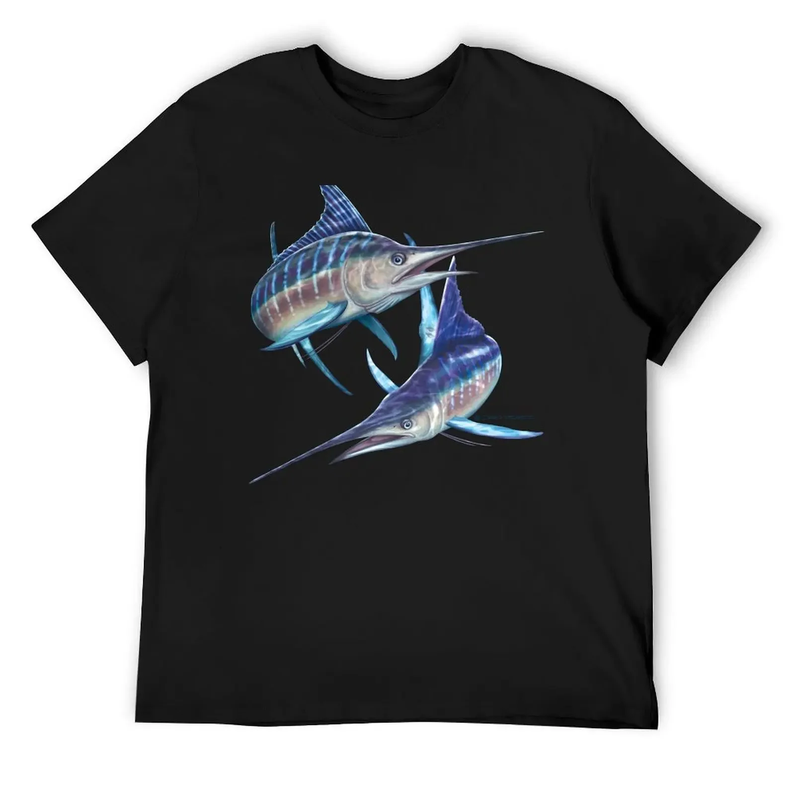 Полосатая футболка Marlin синяя арочная эстетичная одежда простые мужские футболки