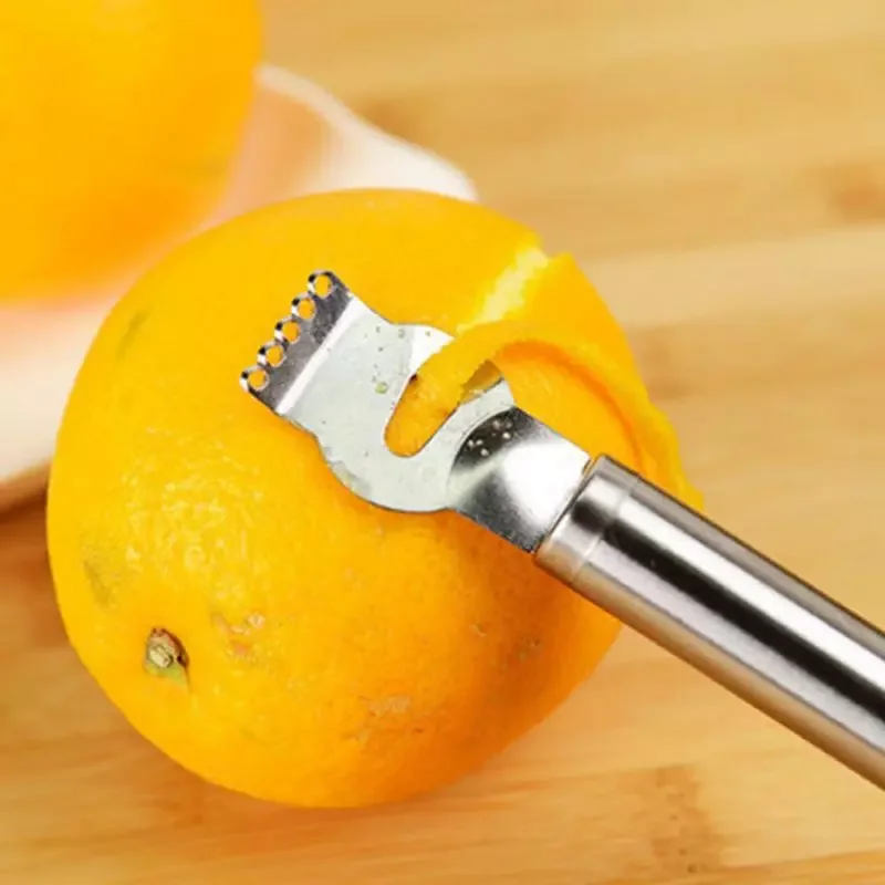 

NEW2022 Stainless Steel Lemon Zester Grater With Channel Knife And Hanging Loop Kitchen Gadgets Orange Citrus Fruit Grater Peeli