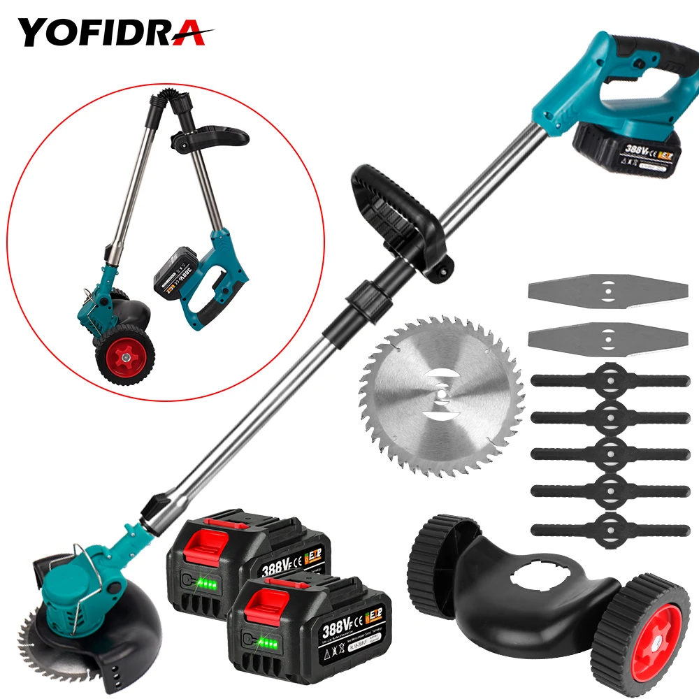 Yofidra Electric Lawn Mower Handheld For Makita 18V Battery 