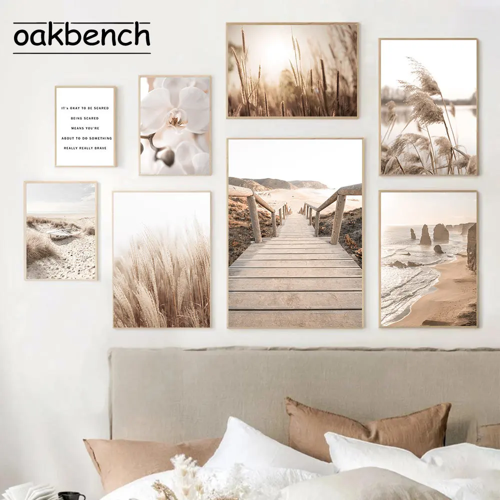 

Настенный плакат с изображением моста, ландшафта, фотографий, цветочные настенные картины, скандинавский плакат, украшение для гостиной