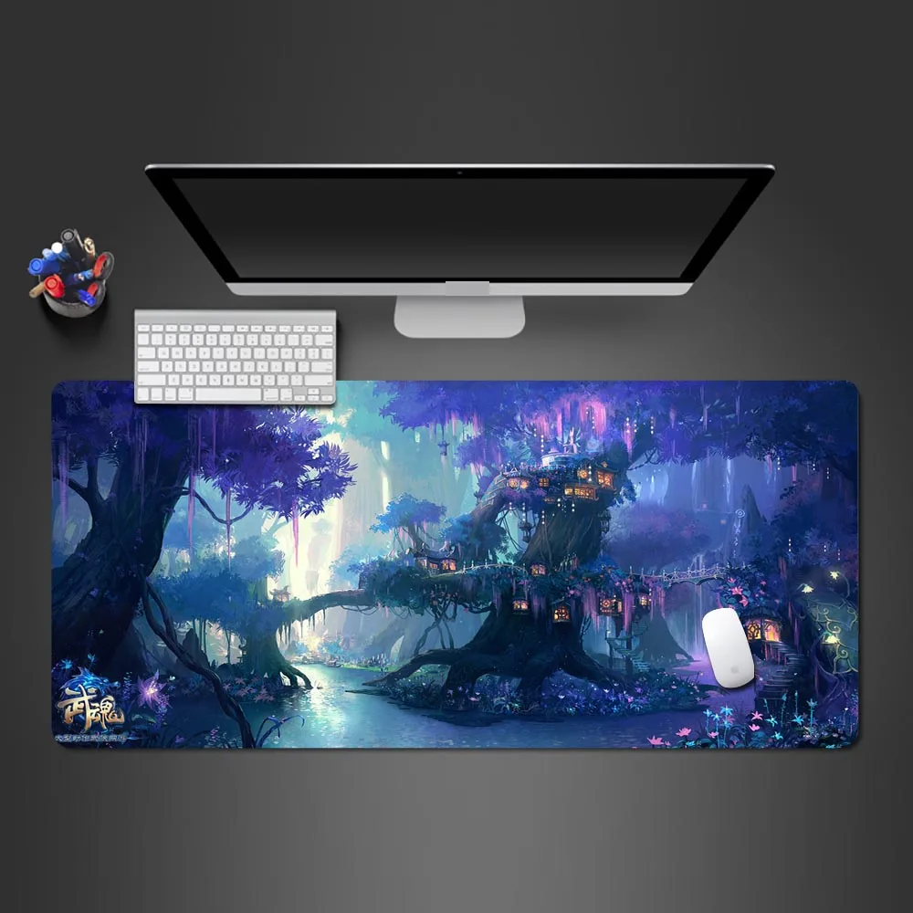 

Women's Mouse Pad Gamer Mousepad Blue Lock Pad Beautiful Mouse Carpet Xxl Purple Keyboard Mat Jenshin Computer Mat Gaming Rug