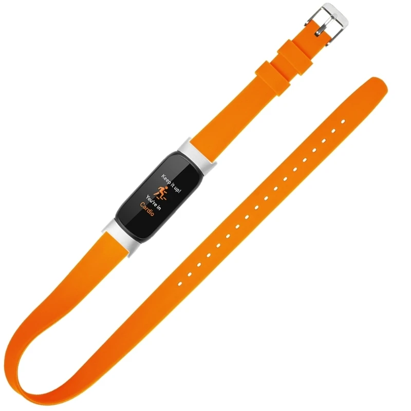 

Soft Silicone Long with 2 Turns Wristband Compatible with Fitbit-Luxe Wriststrap Fashion Sport Bracelet Watch Band Strap 87HC