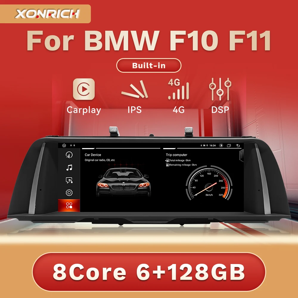 Carplay Android 11 автомобильный радиоприемник мультимедиа для BMW 5 серии F10 F11 2011-2016 CIC NBT RDS