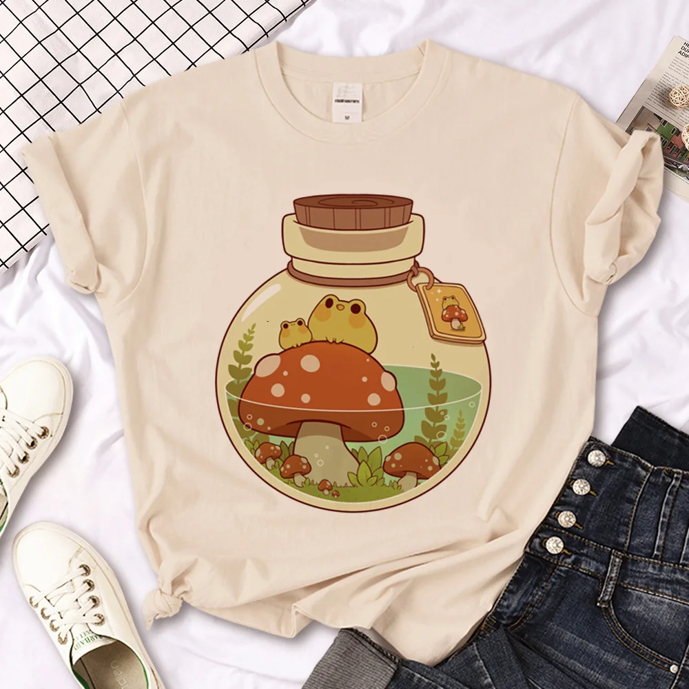 Женская дизайнерская футболка с принтом грибов