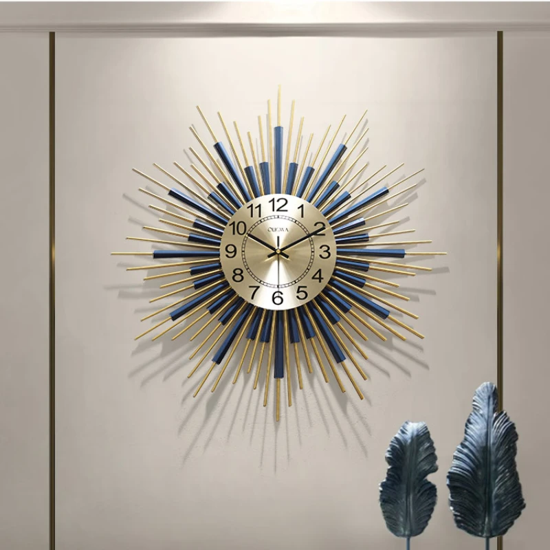 

Большие механические настенные часы, роскошный дизайн, бесшумные настенные часы для спальни, украшение для гостиной