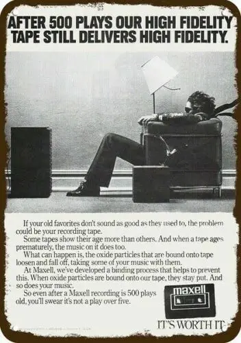 

Металлическая декоративная реплика знака Maxell