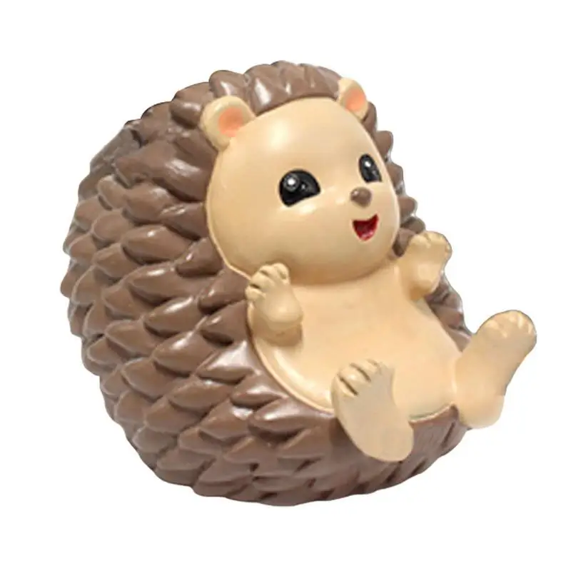 Holder With Phone Holder Resin Hedgehog Pen Organizer For Desk Multi-use Pen Container Mobile Phone Holder For Desk
