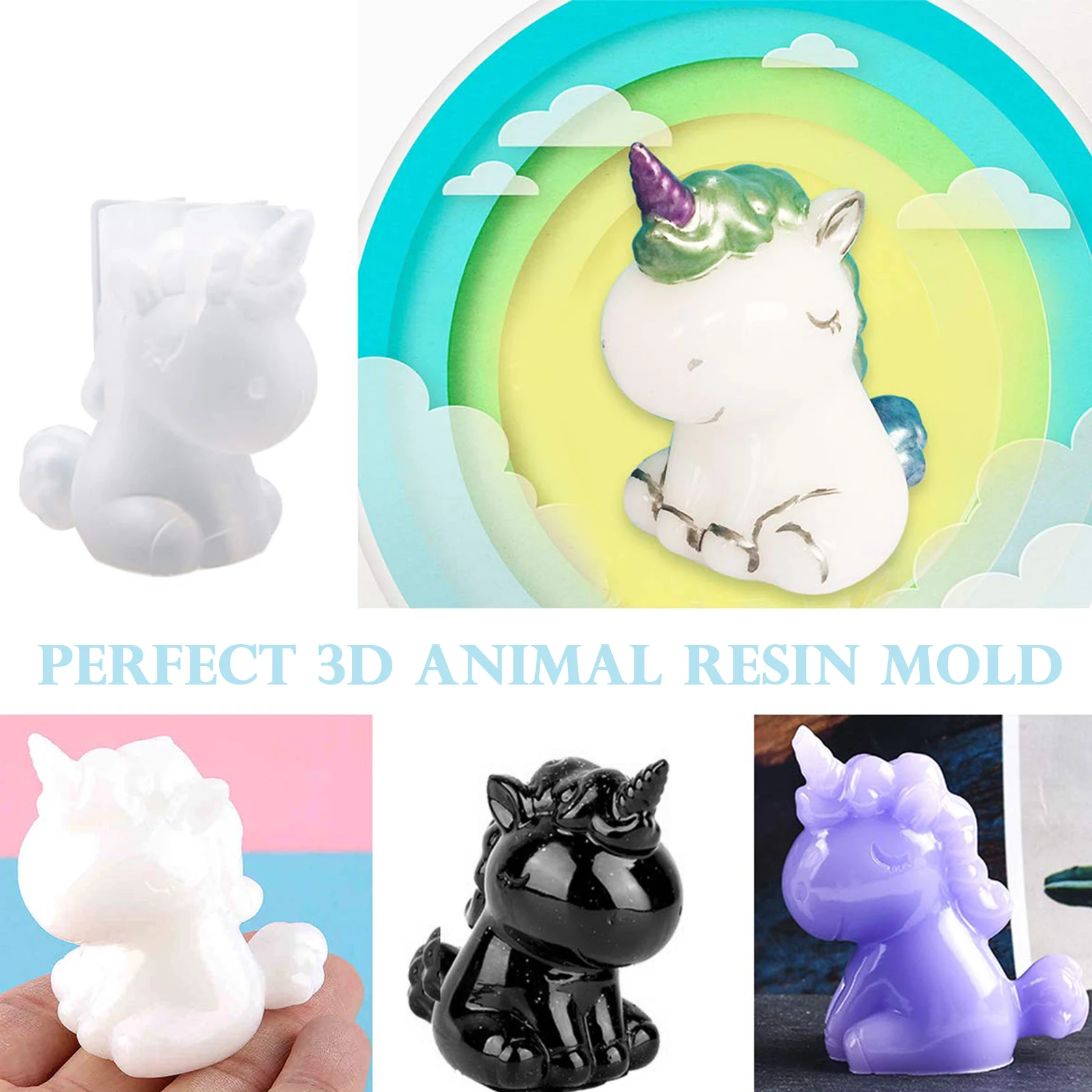 Женская силиконовая форма геометрический медведь кролик мультяшное животное