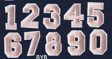 Новое поступление 10 шт. вышитая нашивка с цифрами железная мотивом аппликация