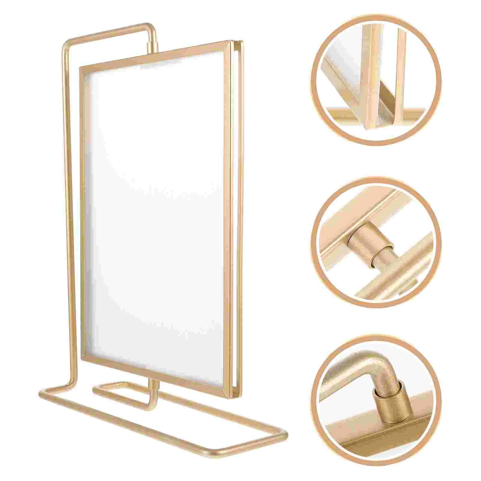 

Photo Display Stand Metal Rotating Frame Decorative Picture Frames Double Sided