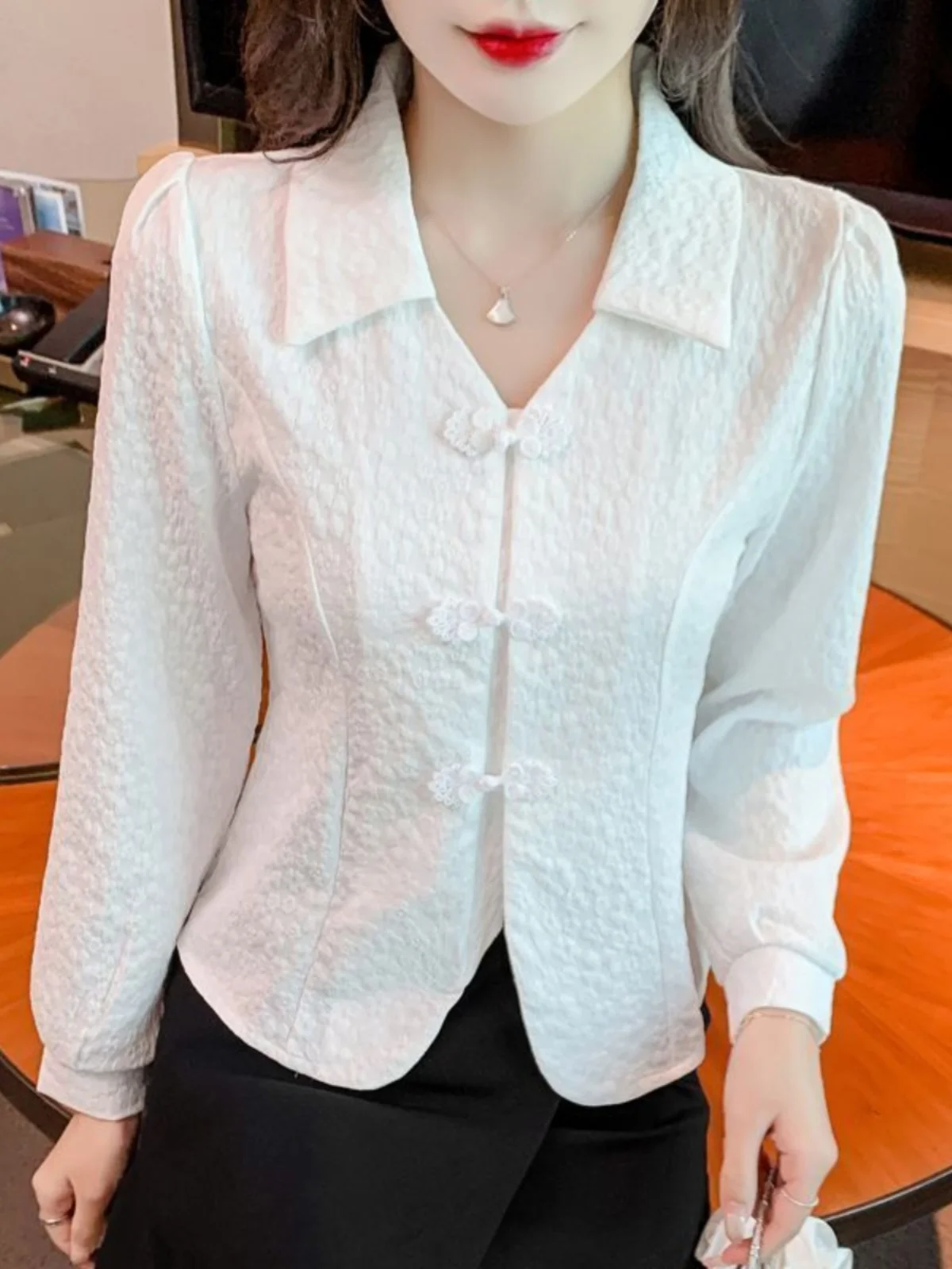 Элегантный утягивающий осенний новый модный возрастной топ в стиле вестерн