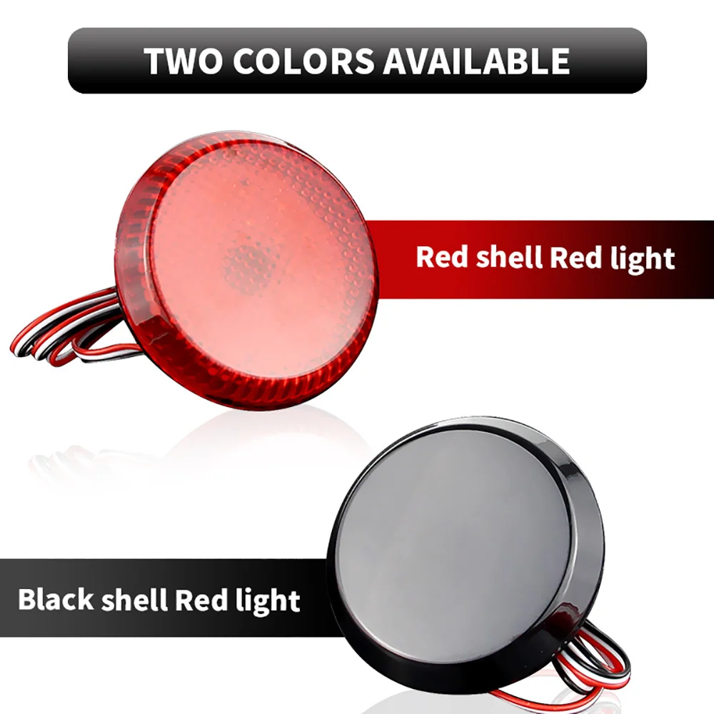 2 шт. круглые светодиодные отражатели заднего бампера для Toyota Corolla 2008-2010 Nissan Qashqai