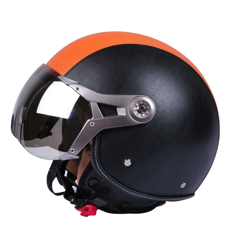 

Retro Vintage Cafe Racer Helmet Summer Riding Open Face Motorcycle Helmet Modular Casco Moto Casque Motocross Dot Ece Approved