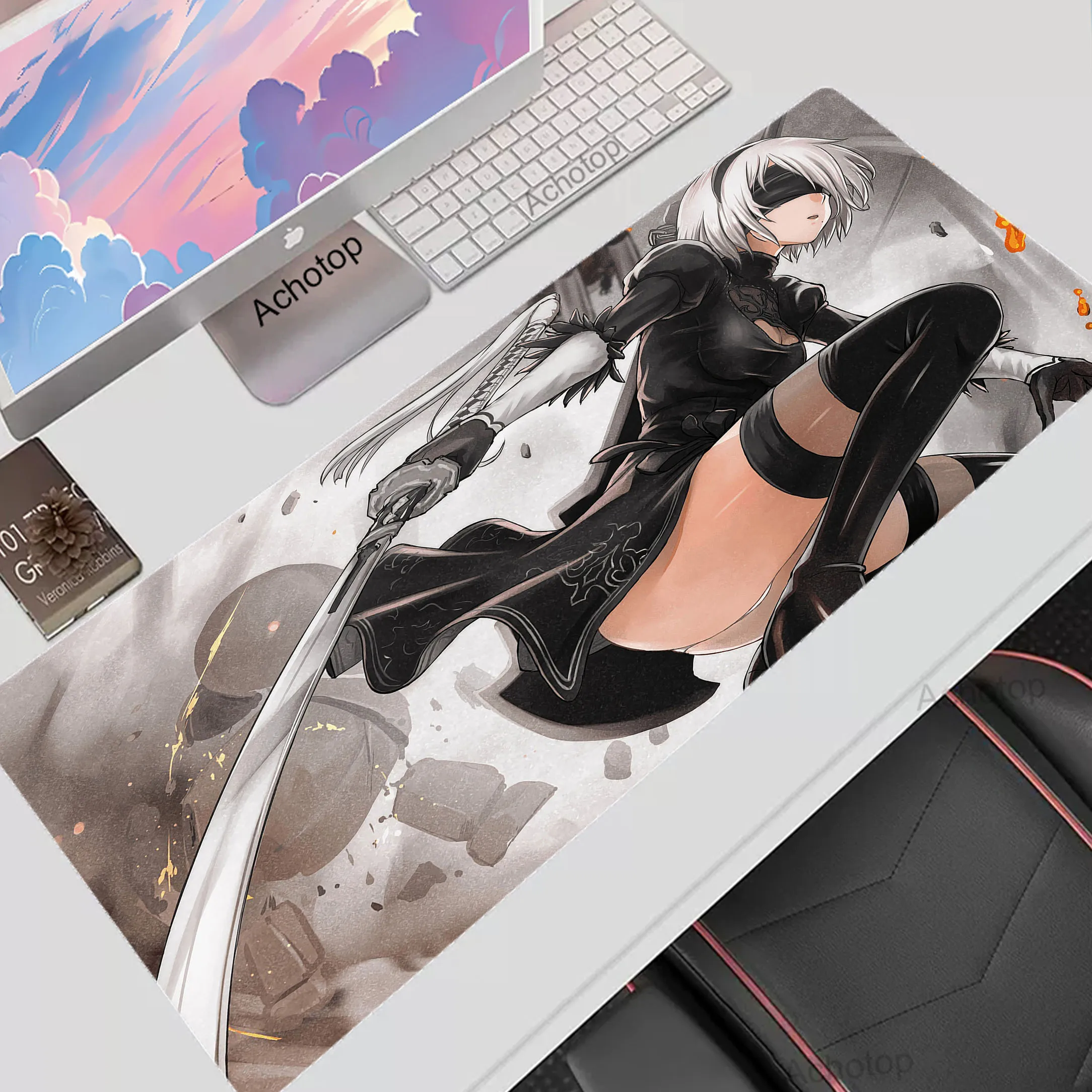 

Gamer Mousepad Nier Mouse Pad XXL 900x400mm Gaming Accessories Deskmat Large Mouse Mat Keyboard Pads Office Desk Protector Mat
