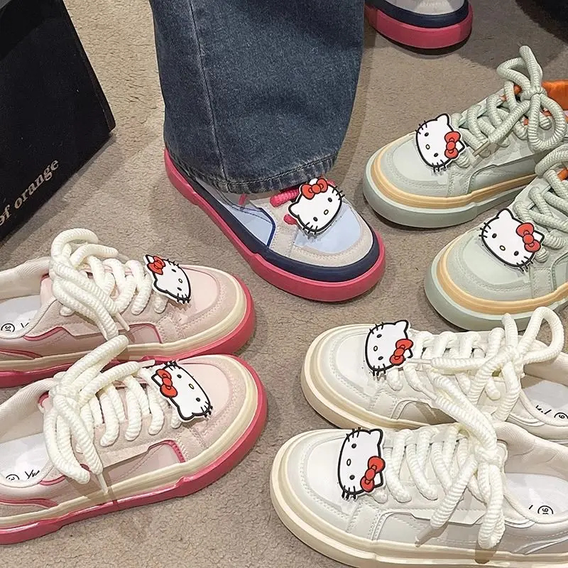

Hello Kittys Sports Shoes Girl Sanrios Spring Autumn Shoe Anime Light Anti-Slip Kawaii Comfortable Cartoon Sneakers Casual Shoes