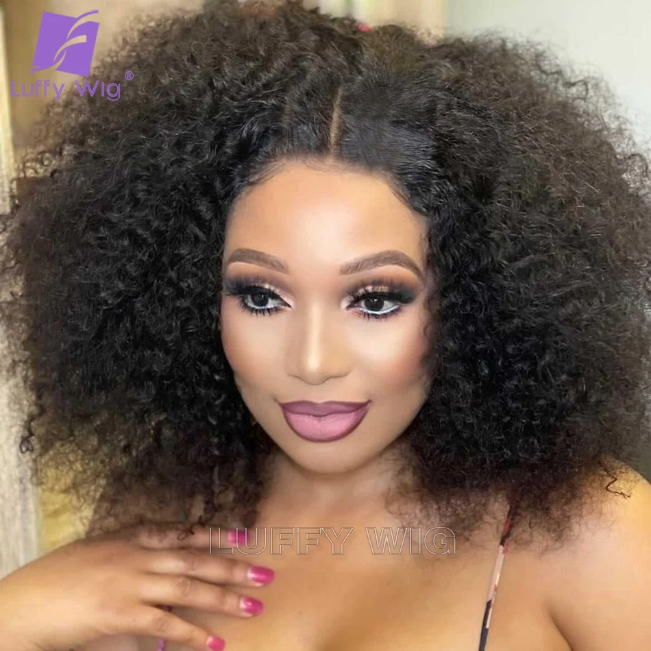 Кудрявый парик HD прозрачный на сетке передний al человеческие волосы 13x 6 спереди