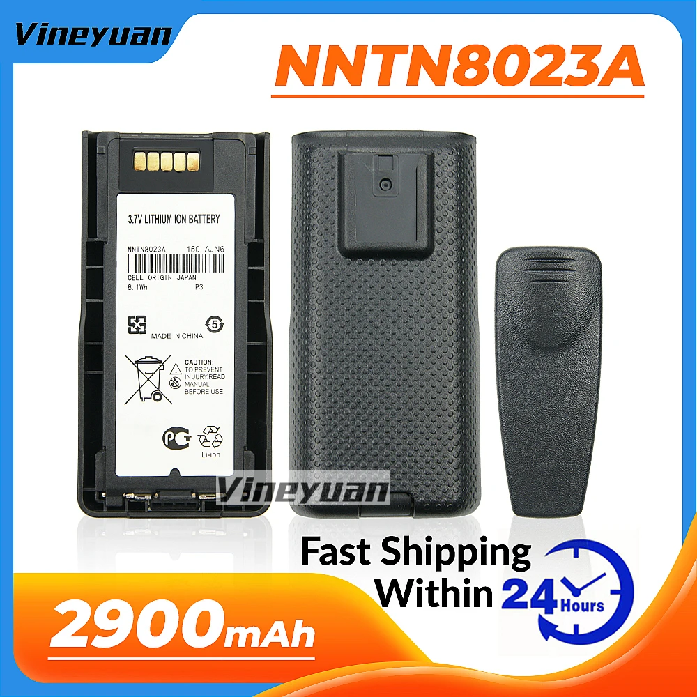 2900 мАч NNTN8023, NNTN8023A, NNTN8023AC Аккумулятор для Motorola MTP3100 MTP3150 MTP3250 двухсторонняя радиостанция аккумулятор с зажимом для ремня