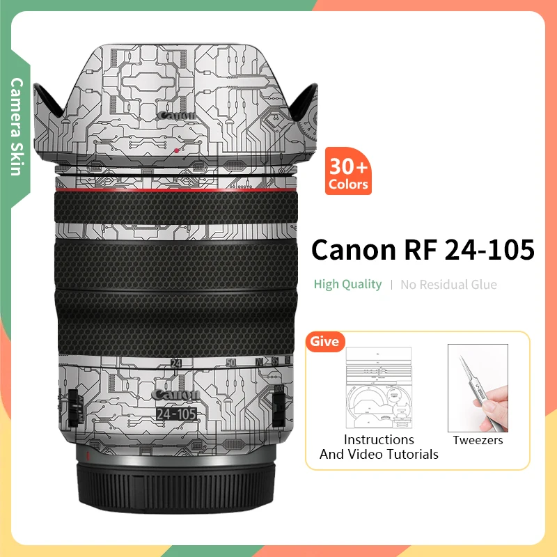 

For Canon 24 105mm Skin RF 24-105mm F4 L IS USM Lens Skin Anti-Scratch Protective Sticker Wrap Skin Green Film White Color