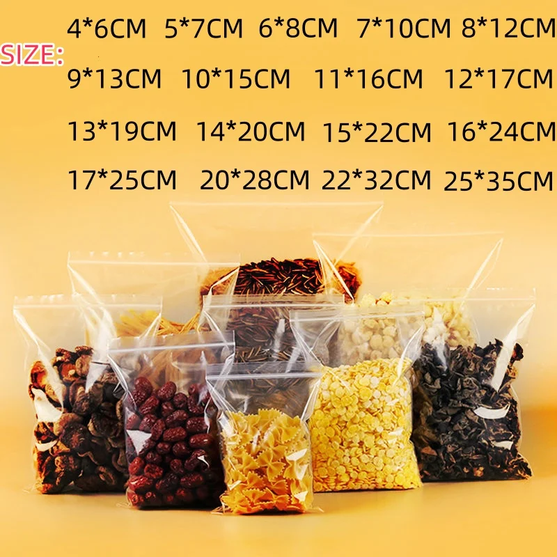 100 шт. прозрачный пластиковый пакет для хранения пищевых продуктов