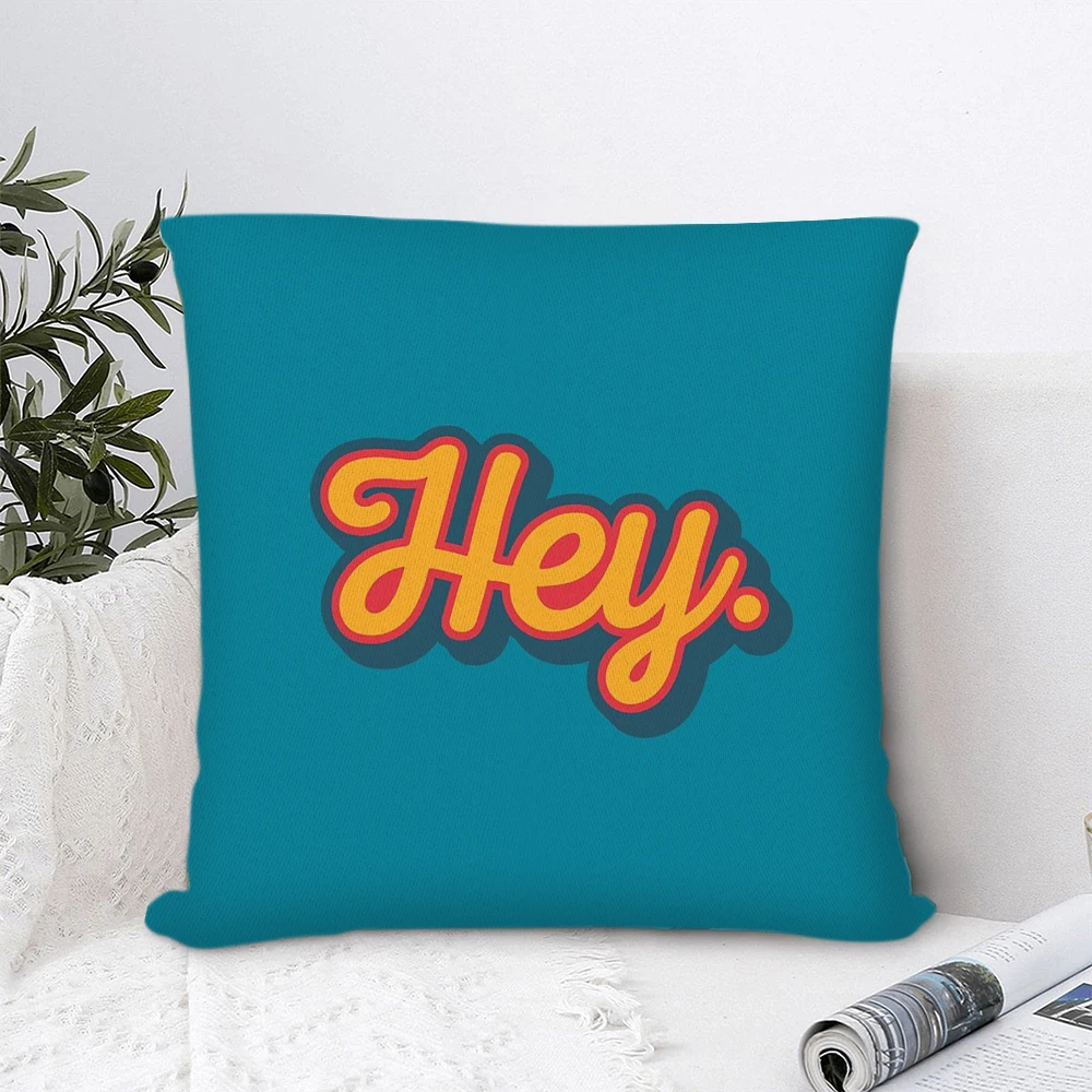 

Hey Letter Polyester Pillow Cover Decorative Pillows for Sofa Bedroom Pillow Cases Home Decor Cushion Covers 45*45cm