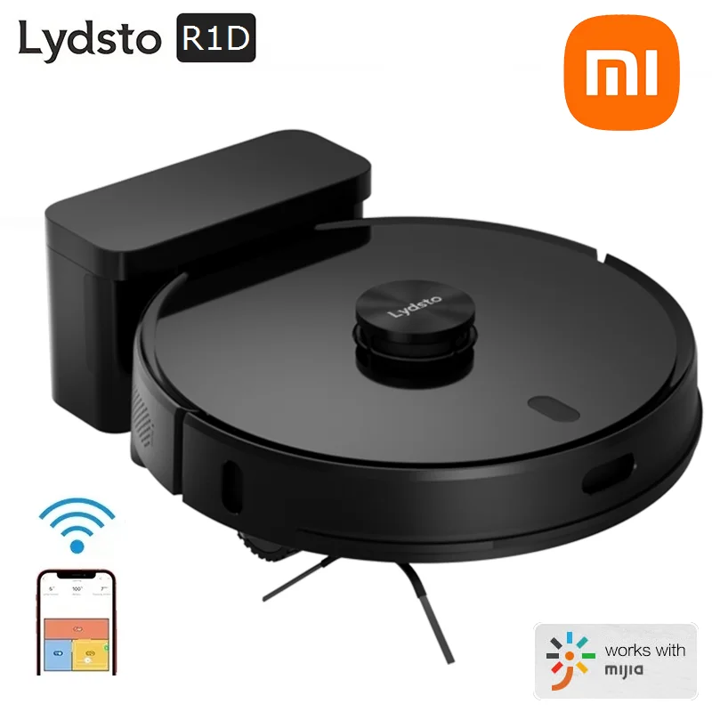 Xiaomi-Robot aspirador Lydsto R1D para el hogar, colector de polvo con función eficiente Lysmrt V5, succión potente, bajo ruido