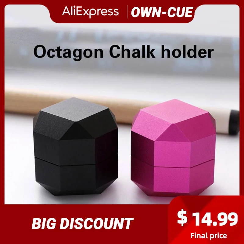 

Octagon Billiard Chalk Holder Magnetic Metal High-end Pool Snooker Chalk Holder 2 Colors Durable Carrying Billiard Accessories