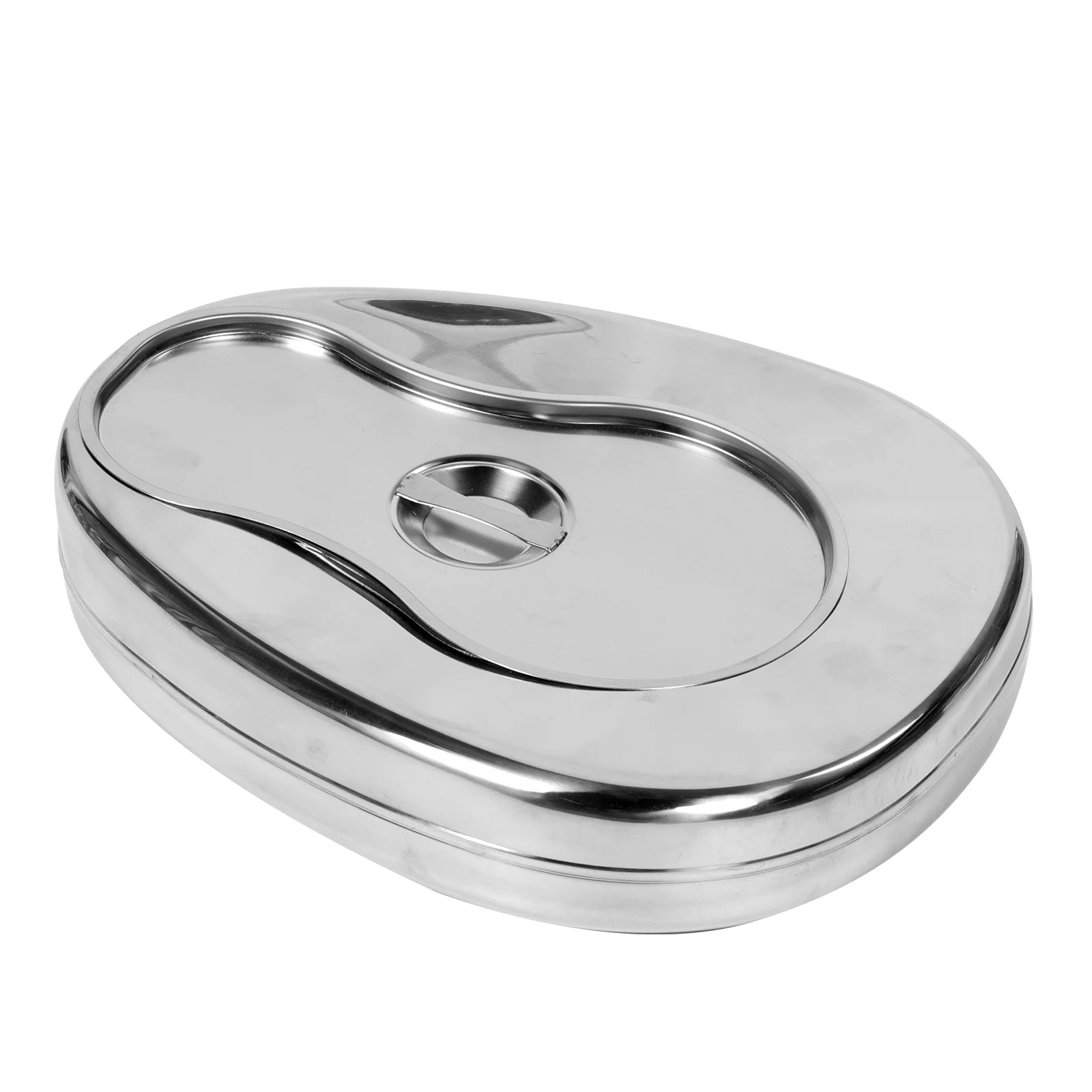 

1 шт. практичный горизонтальный Писсуар Из Нержавеющей Стали, пациентный писсуар с крышкой # h5