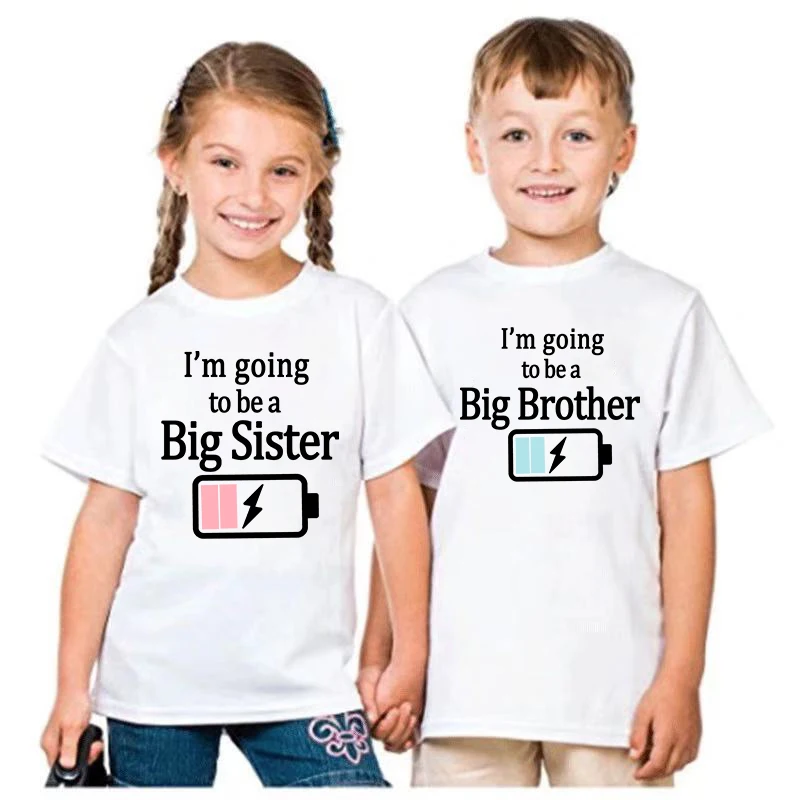 

I Am Going To Be a Big Brother Shirt Big Sister Announcement Tees Shirt Promoted To Big Sister Tshirt Kids Girl Boy Clothes Tops