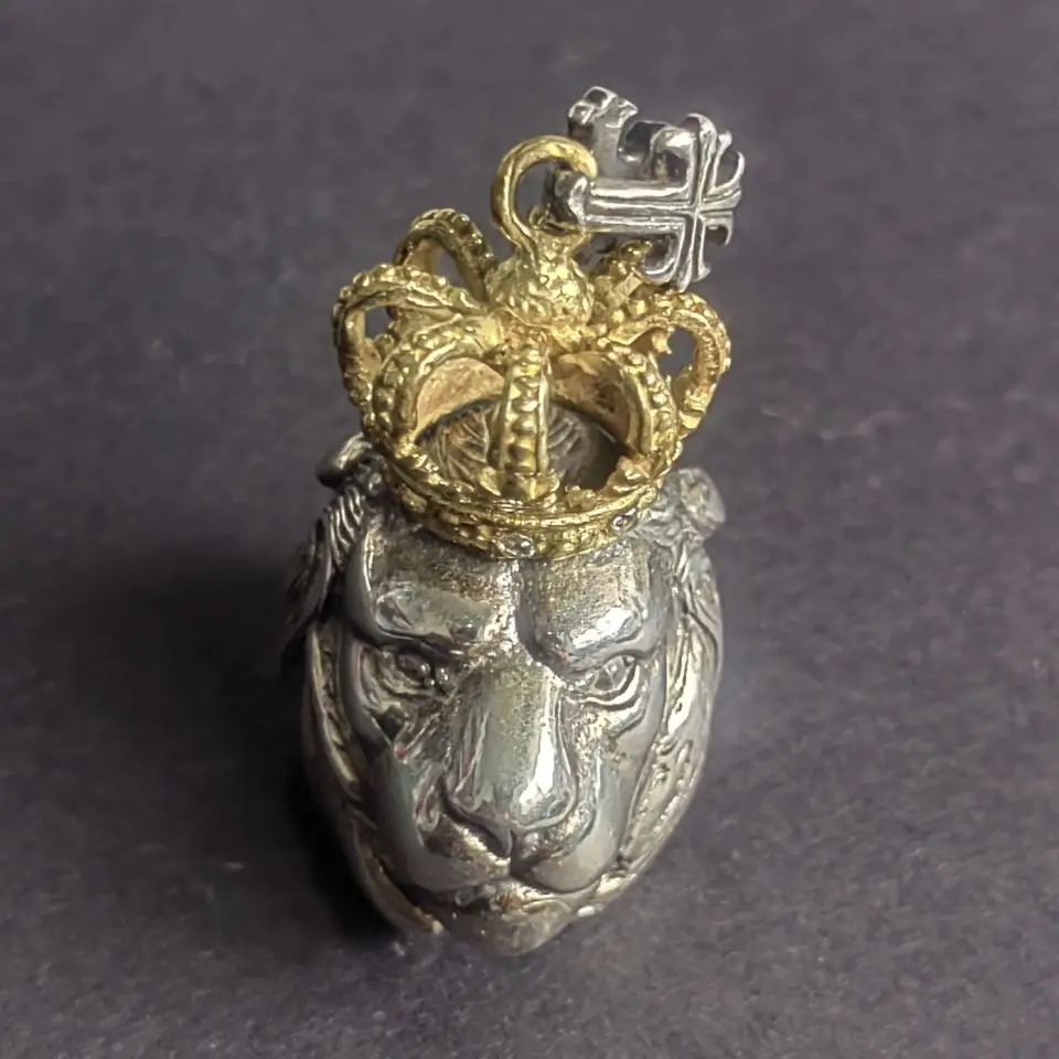 Thai silver man pendant Rasta vibrations gold 925 pure the lion king for | Pendants