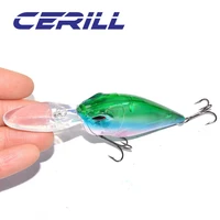 cerill 1 pc 112mm 17 5g crank lure treble hooks artificial hard bait 3d eyes crankbait jerkbait swimbait wobbler fishing tackle