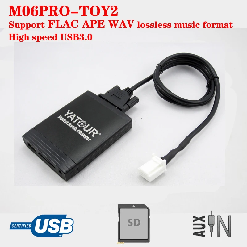 Фото Yatour M06 PRO TOY2 цифровой музыкальный прибор USB MP3 адаптер для Toyota LEXUS Camry Avalon Corolla Highlander RAV4 №2