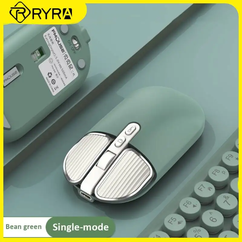 

RYRA 2.4GHz 2400DPI Gamer Mouse Wireless Mouse USB Mute 4 Keys 3-Gear Office Mice PC Laptop Adjustable Rechargeable USB Adapter