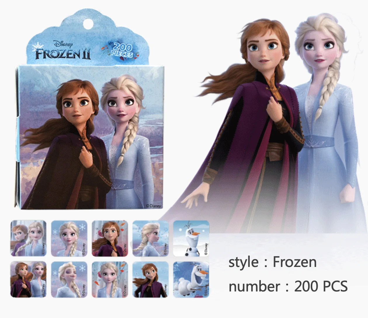 

200 шт./коркор. Disney Мультяшные наклейки "Холодное сердце", принцесса Микки София, съемные наклейки, портативные Детские награды, наклейки, игру...