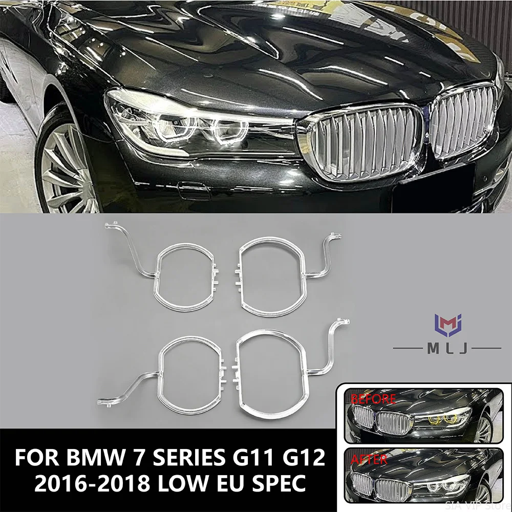 Фото Дневные ходовые огни (ДХО) для BMW 7 серии G11 G12 2016-2018, низкая комплектация, светодиодные трубчатые направляющие фары, автомобильные фары №1