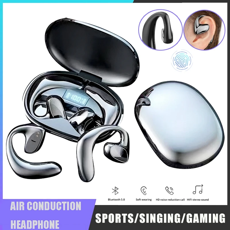 

Air Bone Conduction TWS Headphones With Microphone Wireless Bluetooth 5.1 Noise Reduction Sports Waterproof Headsets HiFi Earbud